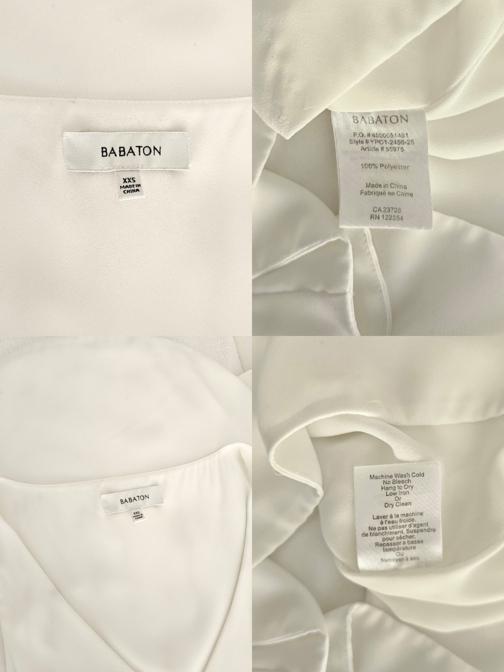 Aritzia Babaton Murphy White Sleeveless Chiffon Blouse Top - Picture 11 of 16